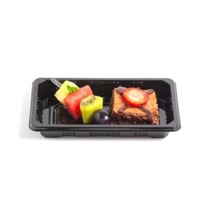 Toplantılık İkram Kutusu - Taze Meyve Şiş & Mini Çilekli Brownie - Bir (1) Kişilik Kutu